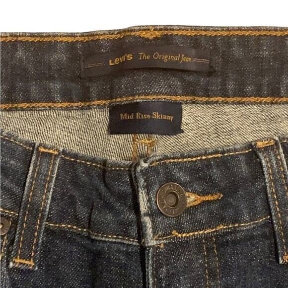 Levi's Jeans Mid Rise Skinny Dark Wash Womens Size 10 M - Picture 5 of 10